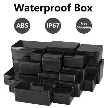 Черный ящик Наружный водонепроницаемый корпус Пластиковая коробка Корпус электронного проекта Водонепроницаемый корпус распределительной коробки для инструментов