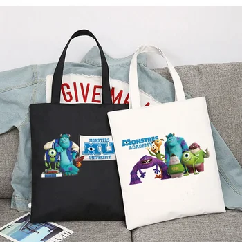 Сумка для покупок Disney Monsters University, Складная Многоразовая Тканевая сумка-шоппер Harajuku, Студенческая холщовая сумка-тоут