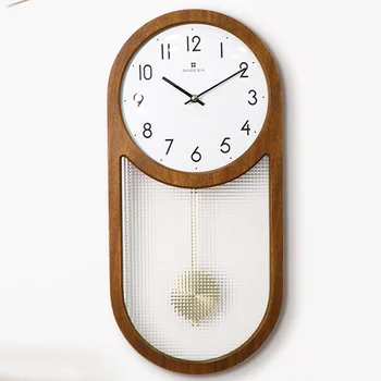 Винтажные минималистичные простые настенные часы с цифровым маятником, подвесные кухонные настенные часы, кухонный ретро-декор для дома Relogio De Parede