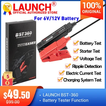 ЗАПУСТИТЕ BST-360 Bluetooth Battery Test Clip Analyzer 6V 12V 2000CCA Тестер напряжения BST360 для устройства x431 Adnroid/IOS Phone