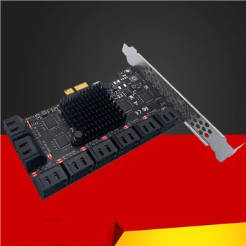 Chi a Майнинг Райзер PCIE SATA PCI-E Адаптер с 16 портами SATA Контроллер PCI Express X1 для SATA3.0 Плата расширения интерфейсной скорости 6 Гбит/с