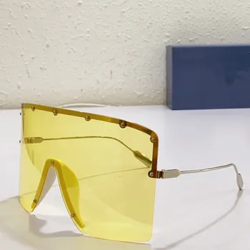 Модные женские квадратные солнцезащитные очки, женские цельные ретро-очки в негабаритной оправе, очки роскошного бренда UV400
