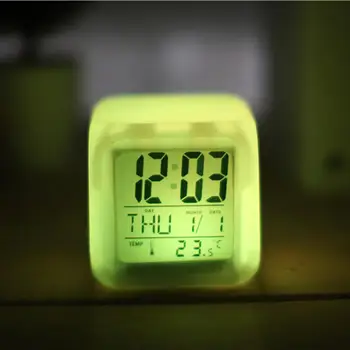 Светодиодные часы, высококачественные современные квадратные ЖК-часы, многофункциональный календарь, цифровой будильник