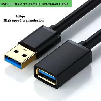 0.5/1/3/ Удлинительный кабель 5 М USB3.0 от мужчины к женщине Подходит для Компьютерной мыши PS4 Xbox one Smart TV 5Gpbs Быстрая передача