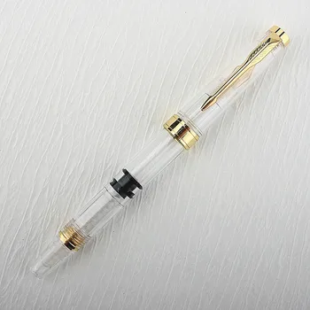 Высококачественная Гелевая ручка с поршневой ручкой, Прозрачная Белая, для школьников, для офиса, Цветные Чернильные ручки