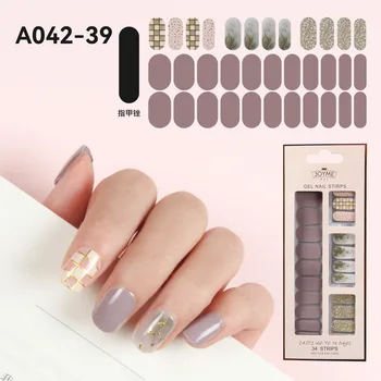 3D наклейка для ногтей для женщин, полностью самоклеящийся водонепроницаемый УФ-гель с леопардовым принтом, Розовые косметические наклейки для ногтей