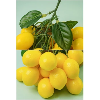 E56C Искусственное Лимонное украшение для домашнего стола Украшение садовой вазы на ферме