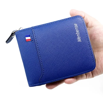 Новый мужской кошелек, короткая мужская сумка на молнии в корейском стиле, карман для монет, держатель для карт, праздничная сумка для мужчин, держатель для кредитных карт, Rfid-кошелек