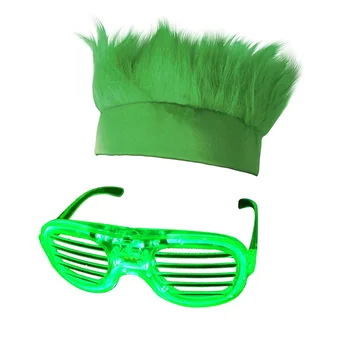 Костюм для ирландской вечеринки, зеленые головные уборы и наборы очков для декора тематических вечеринок и фестивалей