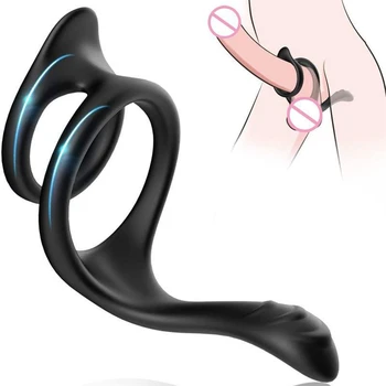 Новый Удлинитель пениса, Петушиное кольцо, Многоразовый рукав для члена, Силиконовое кольцо для пениса, Кольцо для фиксации спермы при задержке эякуляции, Секс-игрушки для мужчин
