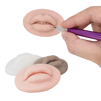 1шт 5D Силиконовые губы для практики микроблейдинга Skin European Solid Lip для обучения начинающих PMU Инструменты для полупостоянного макияжа