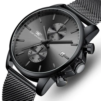 Лучшие мужские кварцевые часы с сетчатым поясом из нержавеющей стали, Ультратонкие Модные водонепроницаемые деловые кварцевые часы для отдыха для мужчин
