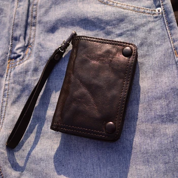 Мужской кожаный клатч AETOO, мягкая кожаная сумка в стиле ретро, длинный кошелек из воловьей кожи, повседневная сумка для мобильного телефона, простая сумка для захвата в руку tide