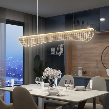 Современные акриловые светодиодные люстры для спальни, гостиной, столовой, кухни, подвесное светодиодное освещение в помещении, подвесные светильники с дистанционным управлением