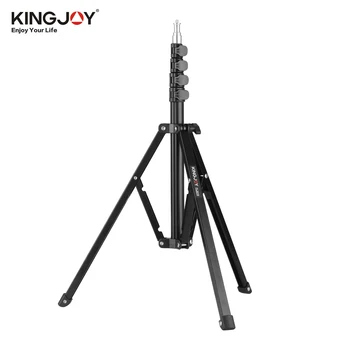 KINGJOY 180-сантиметровый металлический штатив для освещения, 5-секционный регулируемый винт 1/4 дюйма для студийного отражателя, софтбокс, светодиодный зонт для видеосъемки