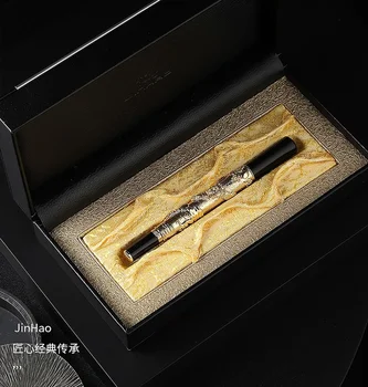 JINHAO 41 Высококачественная Золотая Ручка-Роллер с Благородным Тиснением в виде Золотого Дракона, Украшенная Кристаллом Dragon Pearl, Офисные Ручки Для Письма, Новые