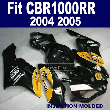 100% ПОДХОДЯЩИЙ комплект инжекционных обтекателей для 2004 2005 Honda CBR1000RR CBR 1000 RR 04 05 CBR1000 RR черный комплект заводских обтекателей HM
