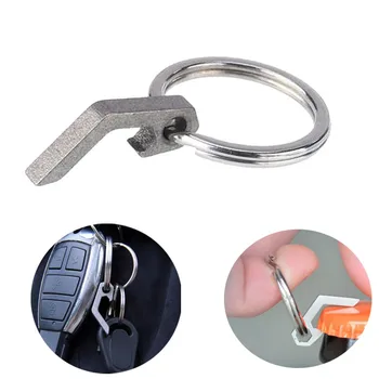 Многофункциональный брелок для ключей, подвесная цепочка на талии, кольцо, пряжка из нержавеющей стали, Открывалка для пивных бутылок, EDC Инструмент, снаряжение для кемпинга