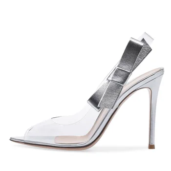 Прозрачные сандалии из ПВХ Необычного дизайна, Пикантные вечерние туфли-лодочки на высоком каблуке-шпильке с острым носком, Новый стиль 2023 года, Модная женская обувь