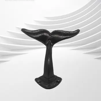 Подвесной чугунный китовый хвост, Декоративный вбиваемый гвоздями чугунный держатель для ключей с крепежными винтами, сверхмощный крючок для китового хвоста, кафе