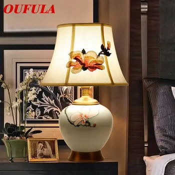 Настольная лампа SOFEINA, Настольная лампа, Современный офис, Креативное украшение, кровать, Светодиодная лампа, Ткань для фойе, гостиной, спальни
