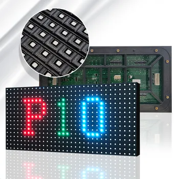 Модуль светодиодной панели P10 Layar Outdoor 320*160 Мм 32*16 пикселей 1/4 сканирования SMD3535 Penuh warna P10 Модуль Светодиодной панели дисплея