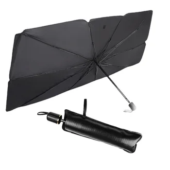 Солнцезащитный козырек на лобовом стекле, складной зонт с термозащитой Из прочного полиэстера для легковых автомобилей