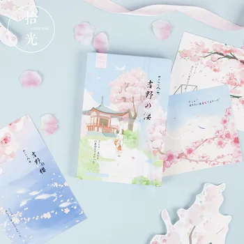 30 Листов/комплект Открытка с японской вишней В цвету, Поздравительная открытка, Письмо на День рождения, Подарочная карта, Открытка для сообщений