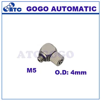 GOGO 10 шт. в партии L тип 4 мм M5 Нажимной тип TL-4-M5 быстрозажимной МИНИ-коленный шарнир пневматические фитинги