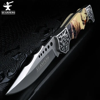 Портативный складной нож XAUN FENG B3159 для высокоинтенсивной кемпинговой самообороны, нож для выживания, нож для самообороны.