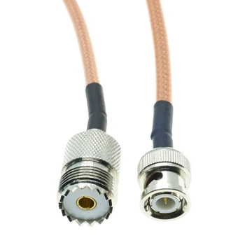Двойной кабель RG142 BNC от мужчины к SL16 UHF PL259 женский Перемычка RF Коаксиальный удлинитель