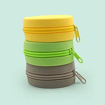 Кавайная японская минималистичная силиконовая сумка для мелочи, круглый красивый брелок для ключей, сумка для монет, детский мини-кошелек