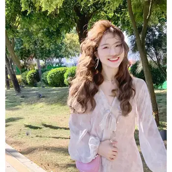 Корейское модное винтажное платье Миди с длинным рукавом, милое платье Y2K, Кружевной дизайн, Осеннее вечернее элегантное платье, Женское повседневное