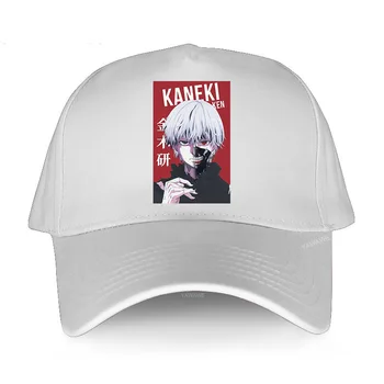 Кепка Модная летняя солнцезащитная кепка унисекс Kaneki Tokyo Ghoul Из эстетичного хлопка в стиле японского аниме, Новая Регулируемая шляпа, мужские бейсболки