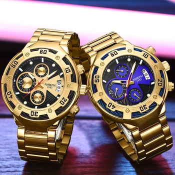 Новые мужские часы NIBOSI, лучший бренд класса Люкс, Большие Часы для мужчин, Водонепроницаемый Календарь, Светящиеся часы, Спортивные наручные часы Relogio Masculino