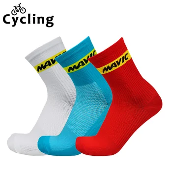 calcetines ciclismo Новая серия профессиональных спортивных велосипедных носков дышащие дорожные велосипедные носки для мужчин и женщин