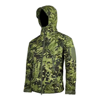 Походная куртка с камуфляжем в джунглях, военно-тактические куртки, Ветрозащитные Водонепроницаемые Теплые ветровки, пальто, одежда для кемпинга и охоты
