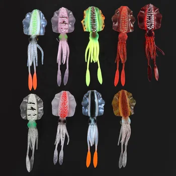 9шт имитирующих рыболовных приманок из ПВХ, светящихся мягких рыболовных приманок для морского плавания длиной 15 см, рыболовные принадлежности