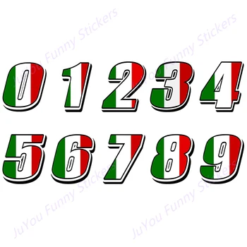 Забавные Наклейки FUYOOHI Аксессуары Италия Итальянский Флаг Стайлинг Автомобилей Гоночный Номер Мотокросс Авто Наклейка Водонепроницаемые Наклейки