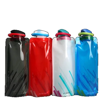 700 мл Многоразовые Спортивные Путешествия Портативная Складная Бутылка для воды для напитков Чайник Спорт на открытом воздухе Пластиковая Бутылка для воды 4 цвета