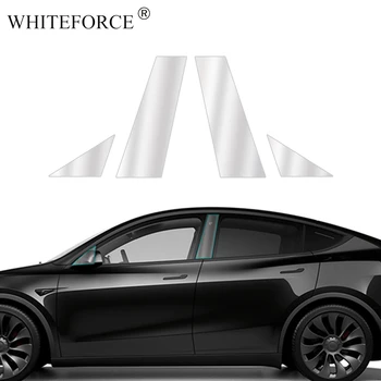 Для Tesla Model 3/Y A-образная стойка B-образная стойка Защитная Пленка, Устойчивая К Царапинам TPU A-образная Дверная Стойка Пленка Для Дооснащения Автомобильных Аксессуаров