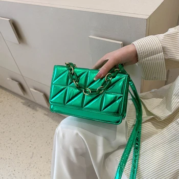 Женская стеганая сумка через плечо из искусственной кожи, брендовая дизайнерская сумка подмышками, женская модная цепочка, роскошные сумки-кошельки