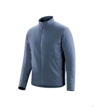 Мужская деловая ультралегкая 80-граммовая водонепроницаемая ветрозащитная походная куртка из C-хлопка, мужская зимняя повседневная теплая ветровка с воротником-стойкой