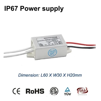 12 Вт 20 Вт 60 Вт 100 Вт Драйвер от 220 В до 12 В для светодиодов точечный трансформатор Источник питания Водонепроницаемый IP67