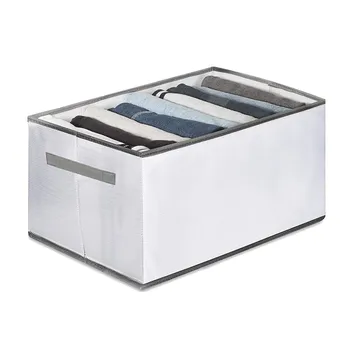 Органайзер для одежды из полипропилена и хранения: Выдвижные ящики-органайзеры для сложенной одежды, большое отделение, коробка для хранения на 7 сеток