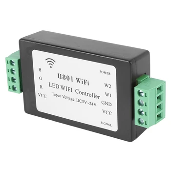 5X H801 RGBW Светодиодный WIFI Контроллер Светодиодный RGB Контроллер DC5-24V Вход Для 5050 2835 3528 SMD Светодиодная Лента Световая Лента Лента
