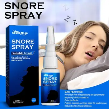 30 МЛ спрея от храпа, останавливающего храп, облегчающего горло, при чихании во сне, жидкости для дыхания, улучшающего насморк, облегчающего уход за здоровьем