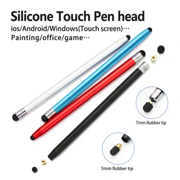 Металлический сменный силиконовый наконечник стилуса touch pencil stylus для планшетов iPad и iPhone