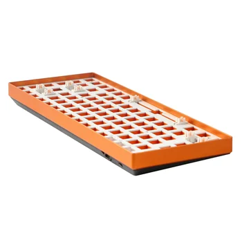Механическая клавиатура TESTER84 Со сменным валом, однорежимный проводной комплект с возможностью горячей замены, клавиатура с подсветкой RGB Оранжевого цвета