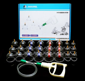 аппарат для акупунктурного массажа тела Вакуумный баночный аппарат 24 баночного бака инструмент для баночного лечения